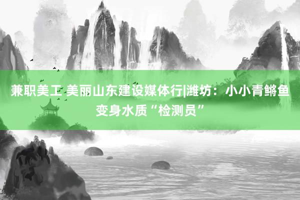 兼职美工 美丽山东建设媒体行|潍坊：小小青鳉鱼变身水质“检测员”