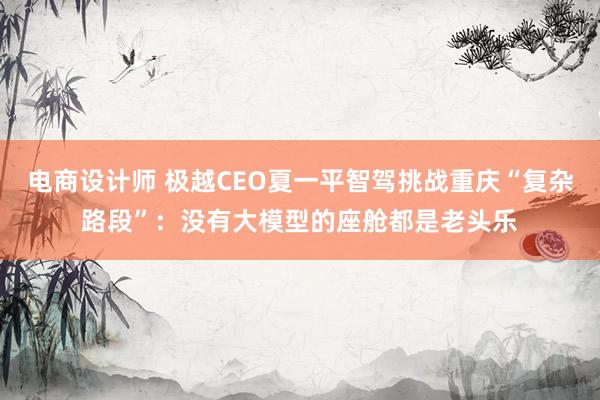 电商设计师 极越CEO夏一平智驾挑战重庆“复杂路段”：没有大模型的座舱都是老头乐