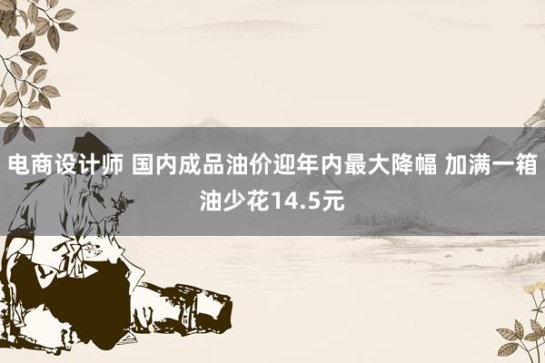 电商设计师 国内成品油价迎年内最大降幅 加满一箱油少花14.5元